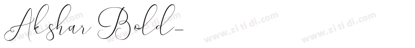 Akshar Bold字体转换